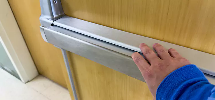 Installing a Push Bar on a Door Van Buren